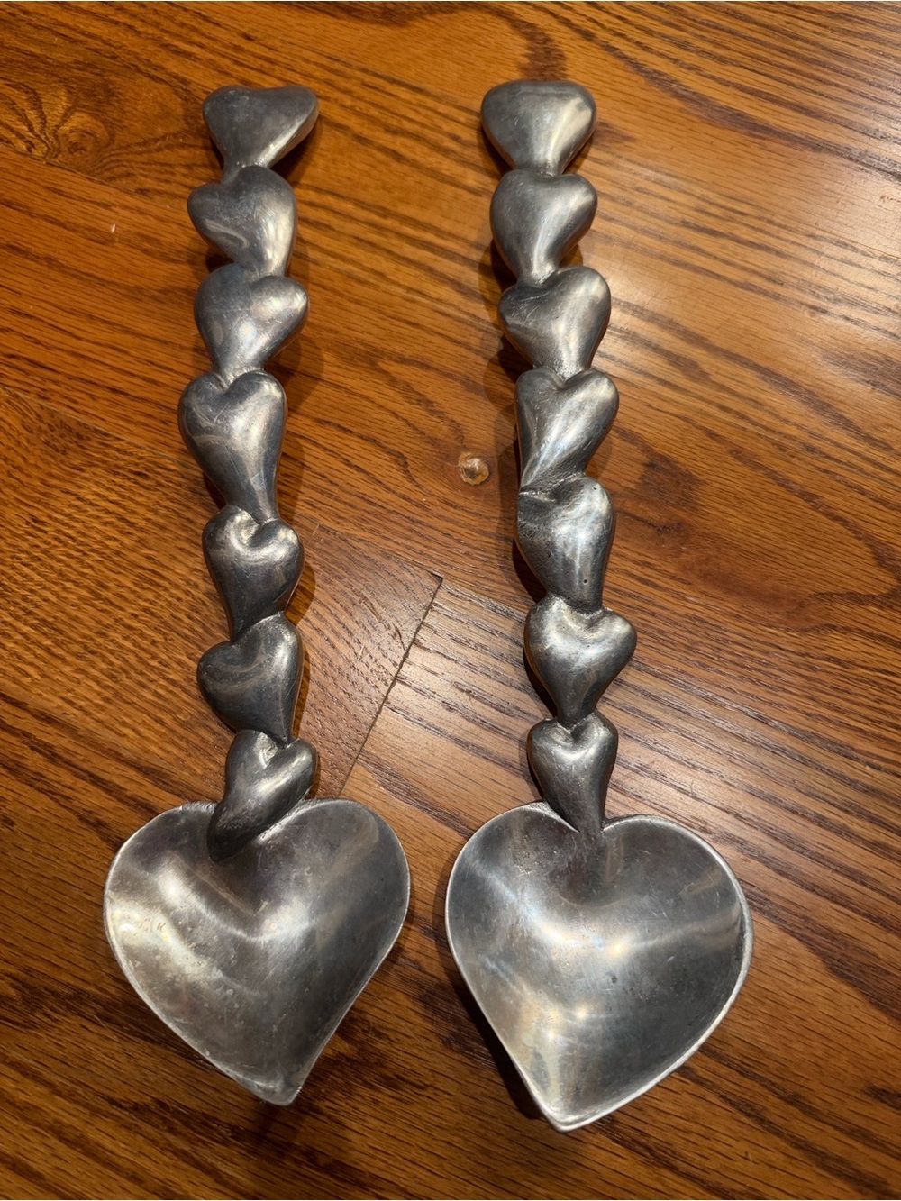Mariposa Heart Handle Spoon Set - Silver Heart Design